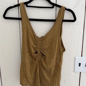 Free People Olive Tank Top